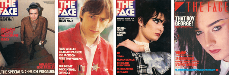 Various Face magazines from the 1980s