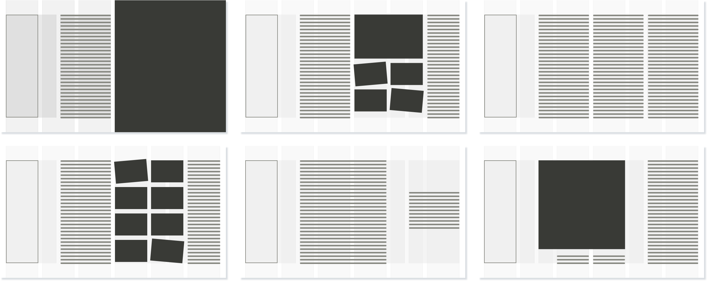 Equfund layouts based on a 6&4 overlapping compound grid