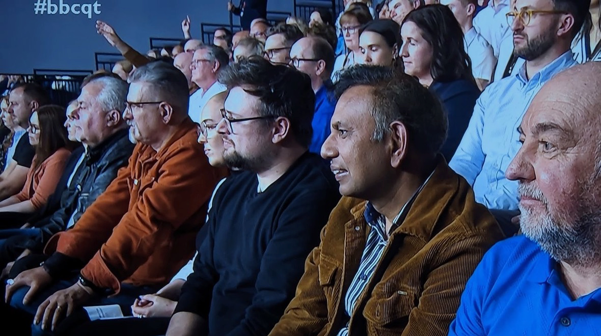 Me in the BBC Question Time audience