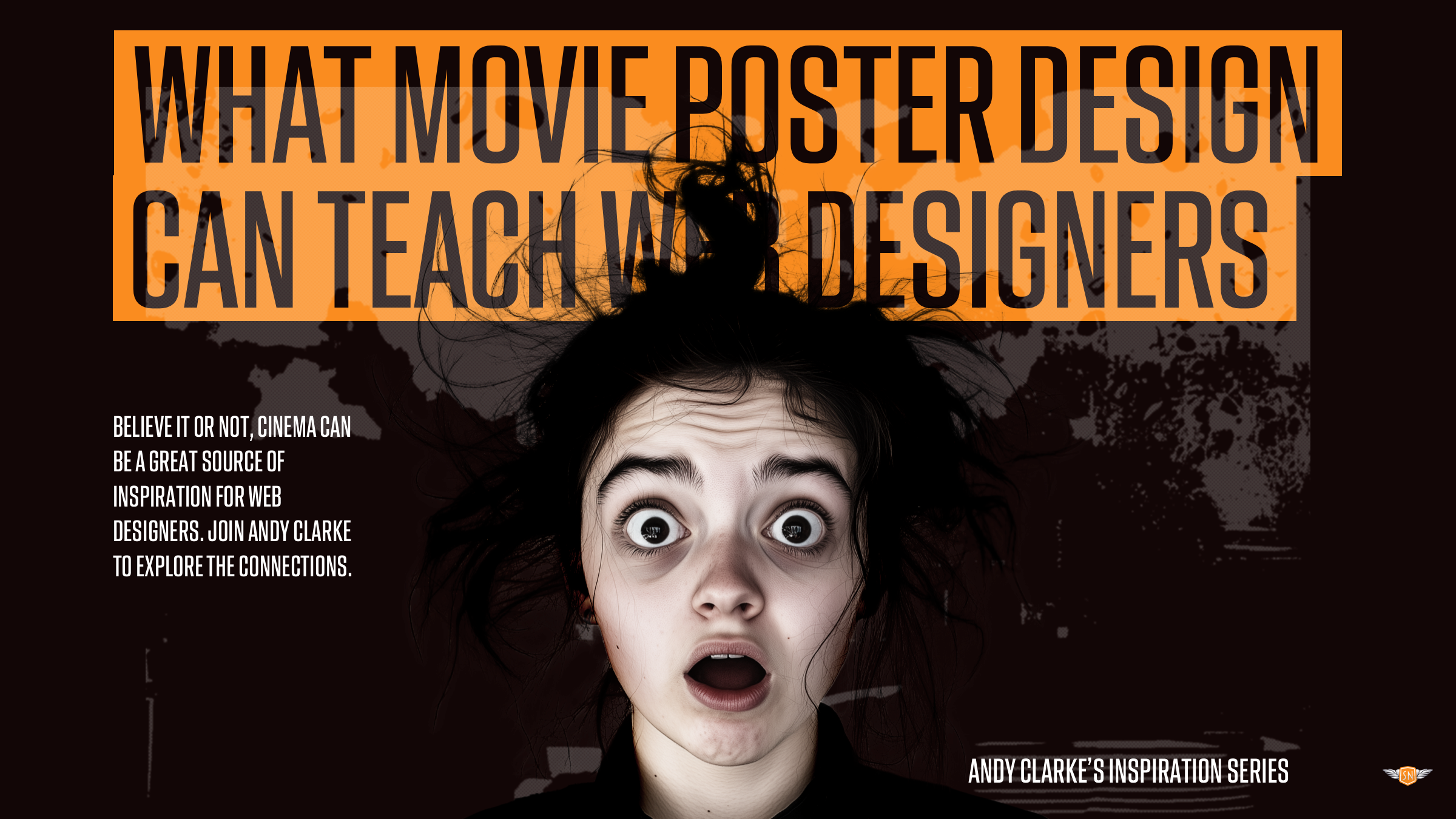 Movie poster-inspired web design
