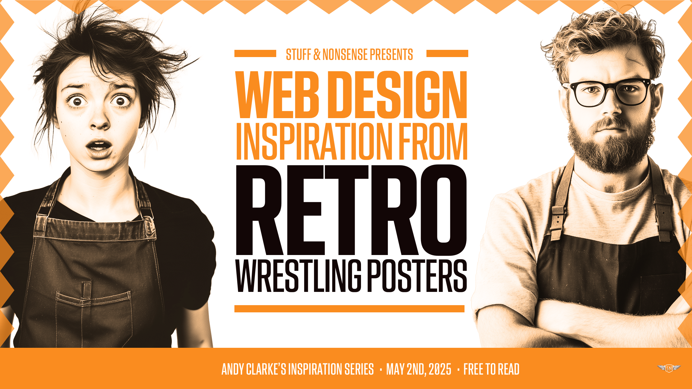 Web design inspiration from retro wrestling