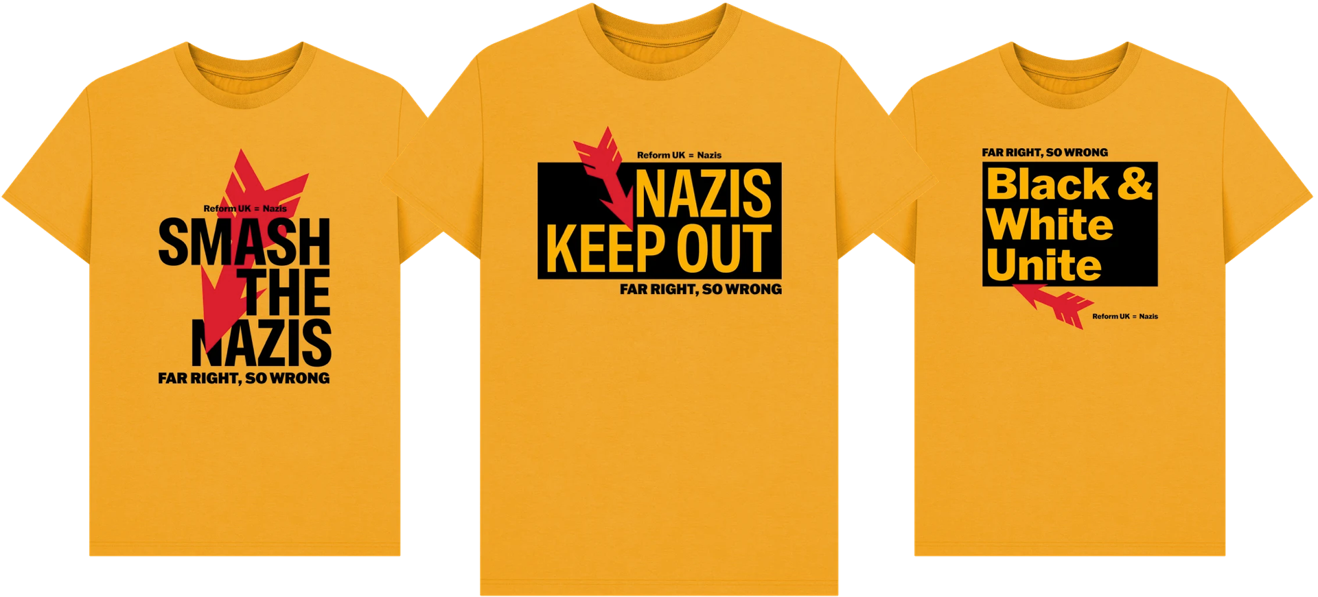 Anti-Nazi League inspired t-shirts