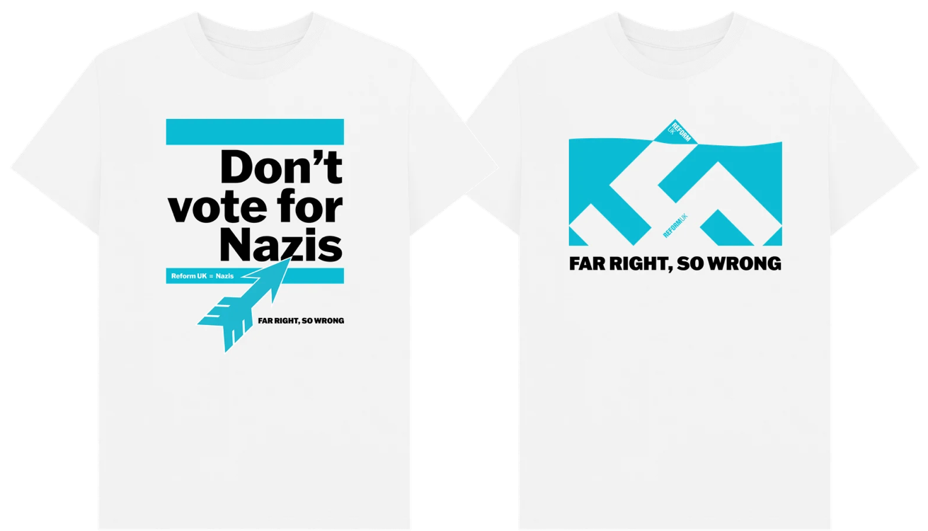 Anti-Nazi League inspired t-shirts