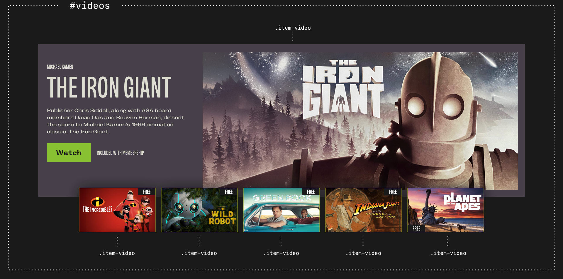 Academy of Scoring Arts videos page