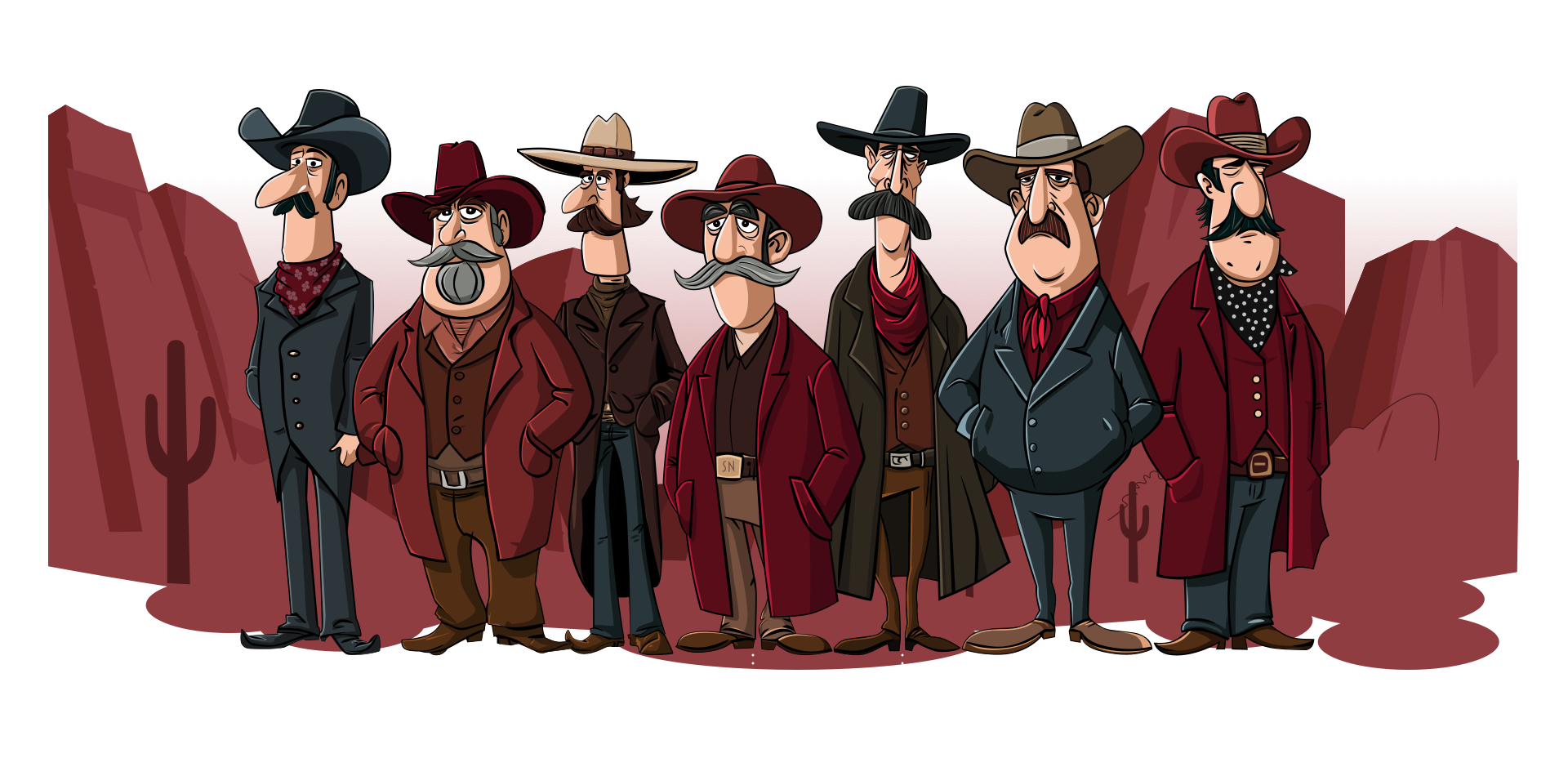 Magnificent 7 graphic animations