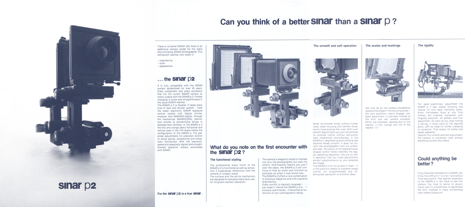 Sinar P2 brochure. 1991