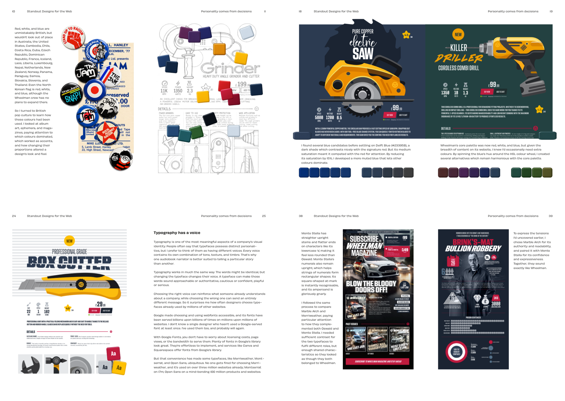 Standout Designs for the Web book spreads