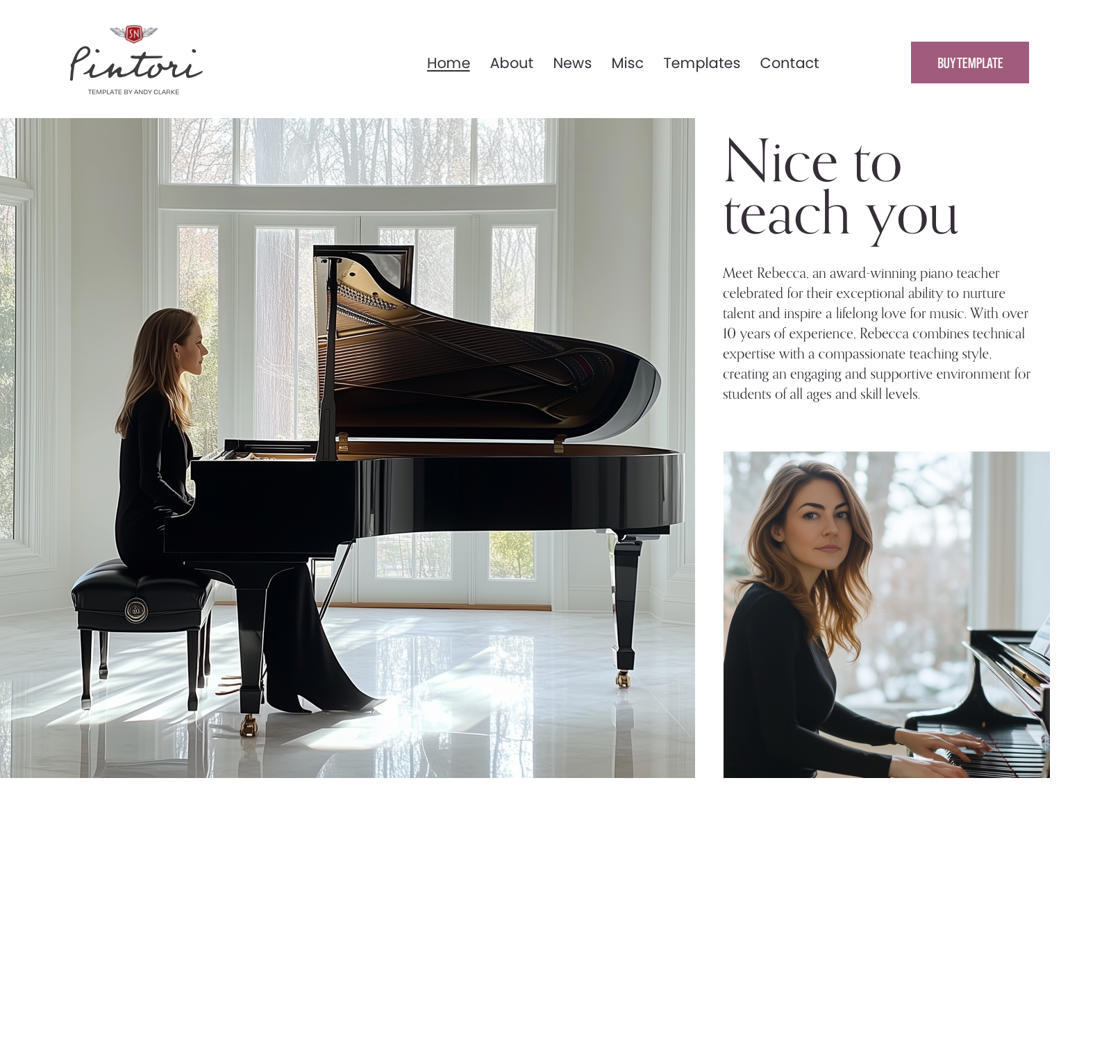 Squarespace templates for music professionals