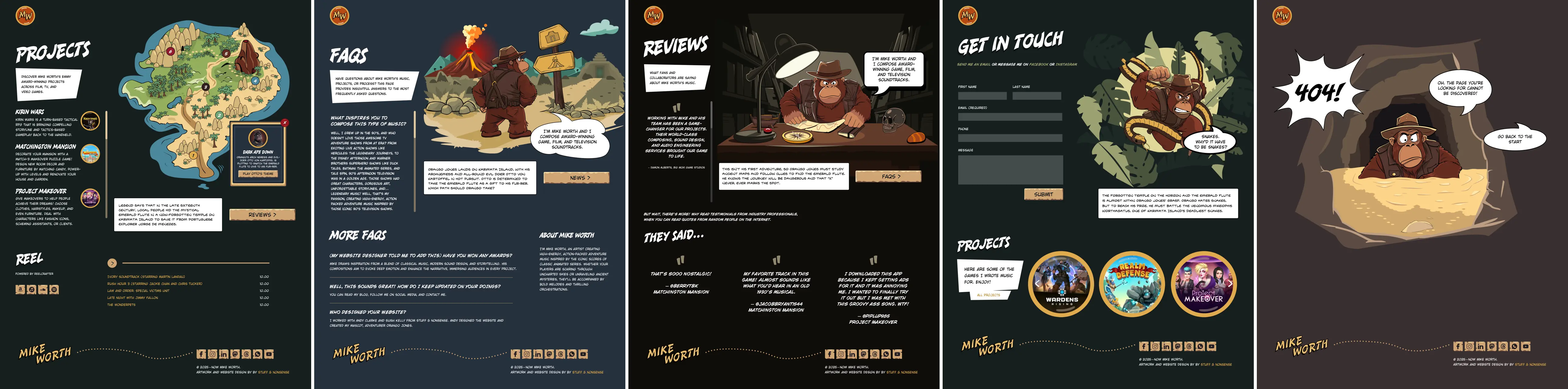 Mike Worth website pages