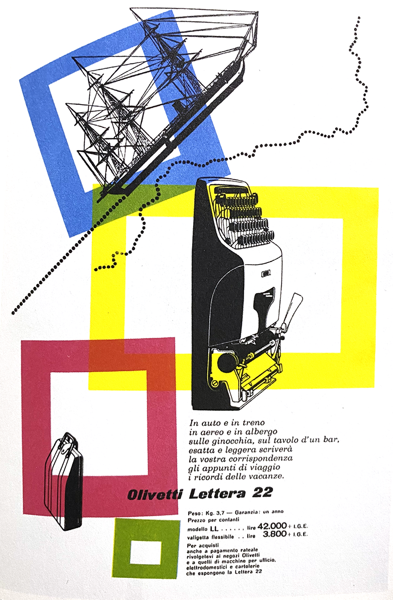 Inspiration for the design by Giovanni Pintori