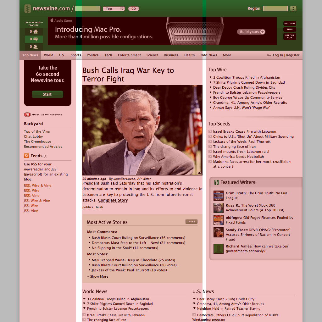 2006 Newsvine website