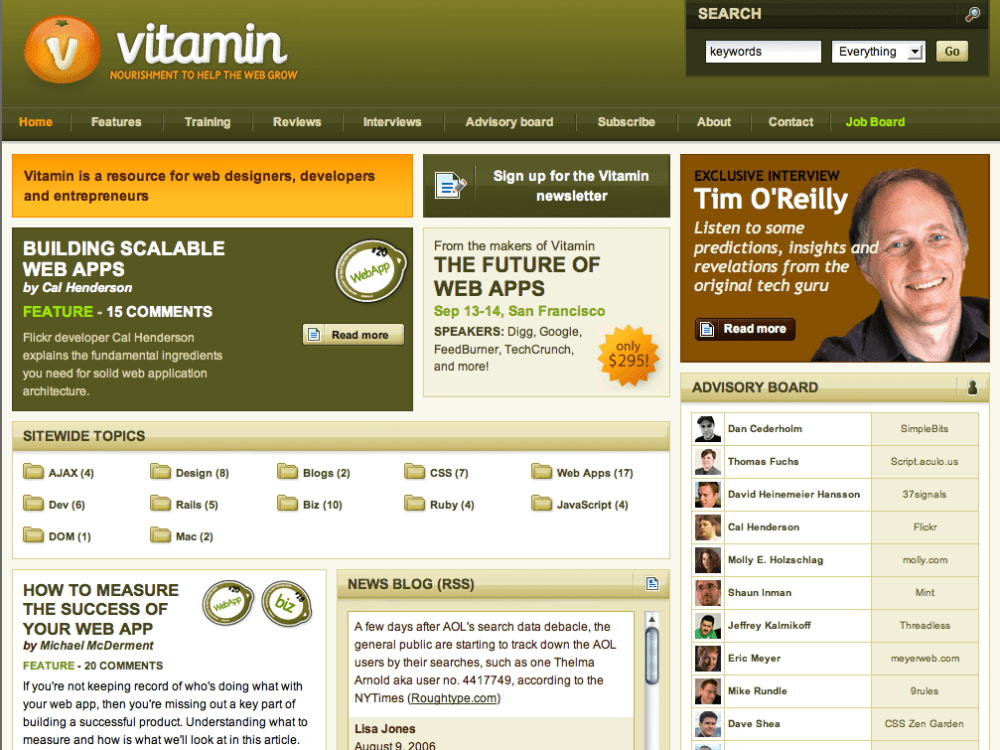 Vitamin website 2006