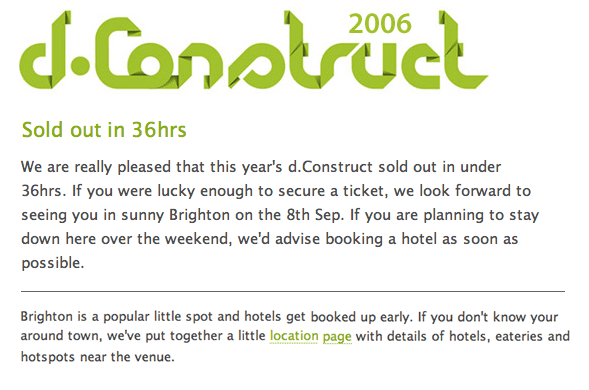 From the dConstruct conference website 2006