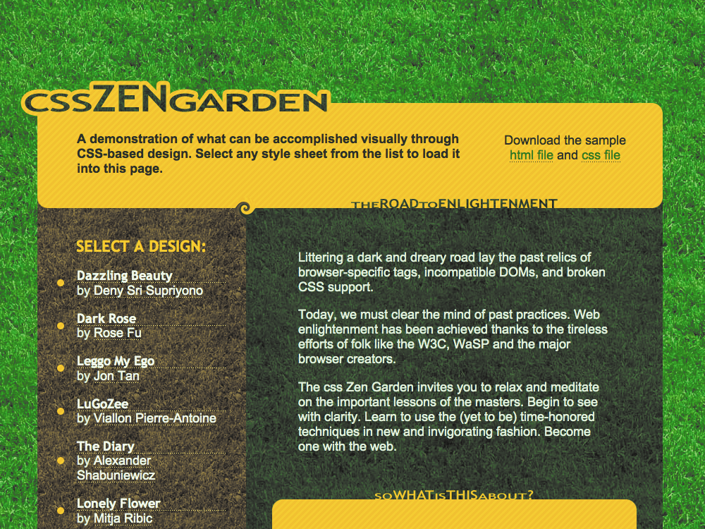 CSS Zen Garden design